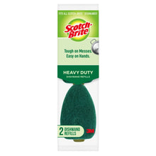 Scotch-Brite heavy duty dishwand refill head pack with green scouring pad