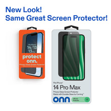 Privacy glass screen protector boxes showing dark, green-tinted protector panels