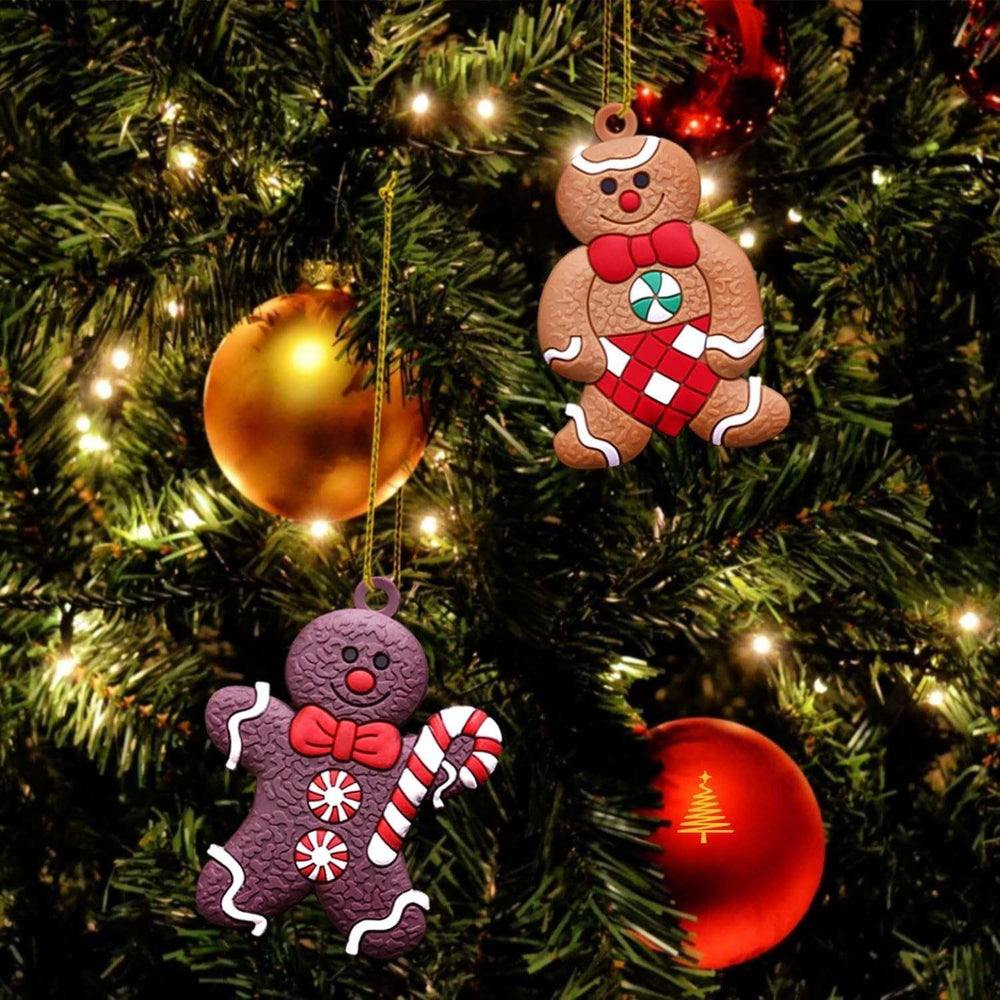 HAMCSTNF Gingerbread Man Ornaments for Christmas Tree, 12pcs, 3" - USA MEGA SHOP