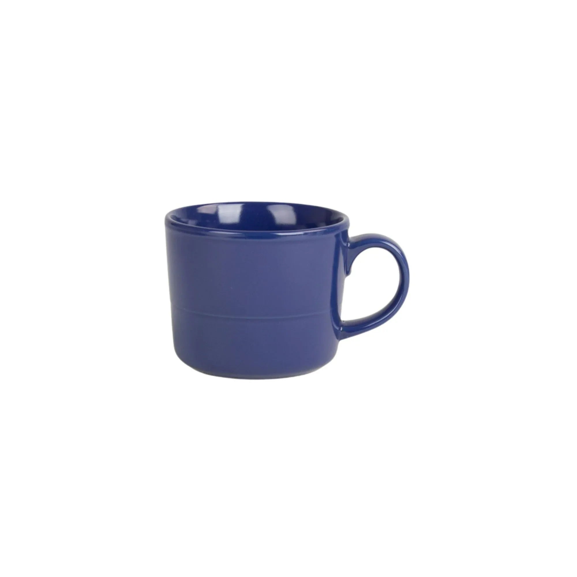 10 Strawberry Street Double Line 16 Piece Stoneware Dinnerware Set, Cobalt Blue