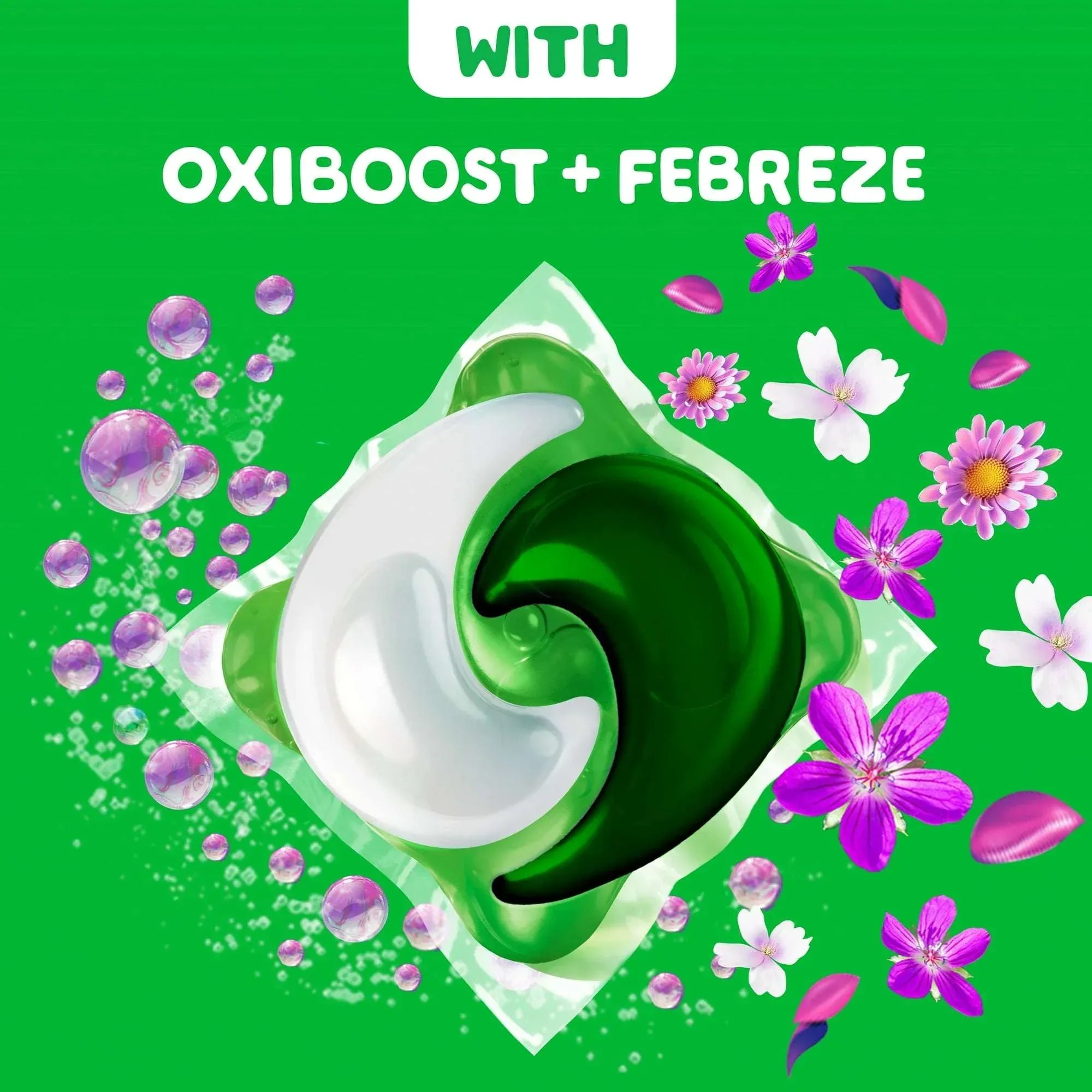 Gain Flings 3-in-1 Oxi Boost and Febreze Laundry Detergent Pacs, Moonlight Breeze Scent, 31 Count - USA MEGA SHOP