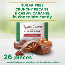 Sugar-free pecan delight chocolate candy bag front, 26 pieces shown