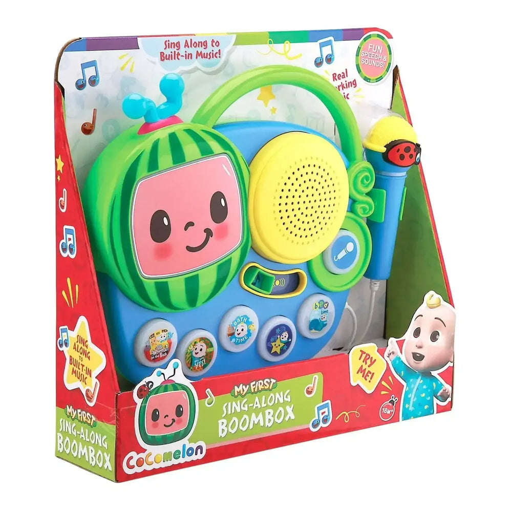 Cocomelon Sing Along Boombox - Music & Working Karaoke Microphone, Children Ages 3+ - USA MEGA SHOP