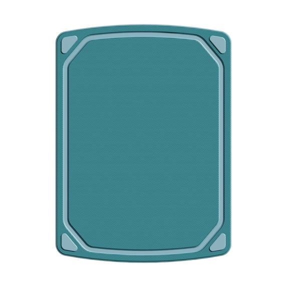 Mainstays 2 Pieces 8.5” x 11” and 10” x 14” Non-Slip Recycled Poly Cutting Board, Blue Color