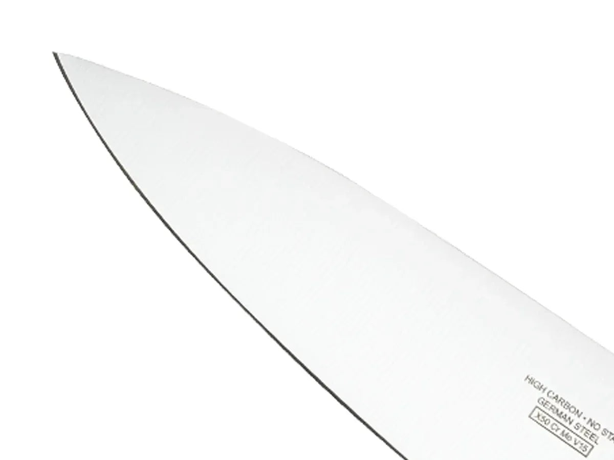 Mercer Culinary Genesis 8" Steel Short Bolster Chef's Knife, Black
