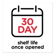 30-day shelf life icon indicating shelf life once opened for coffee creamer
