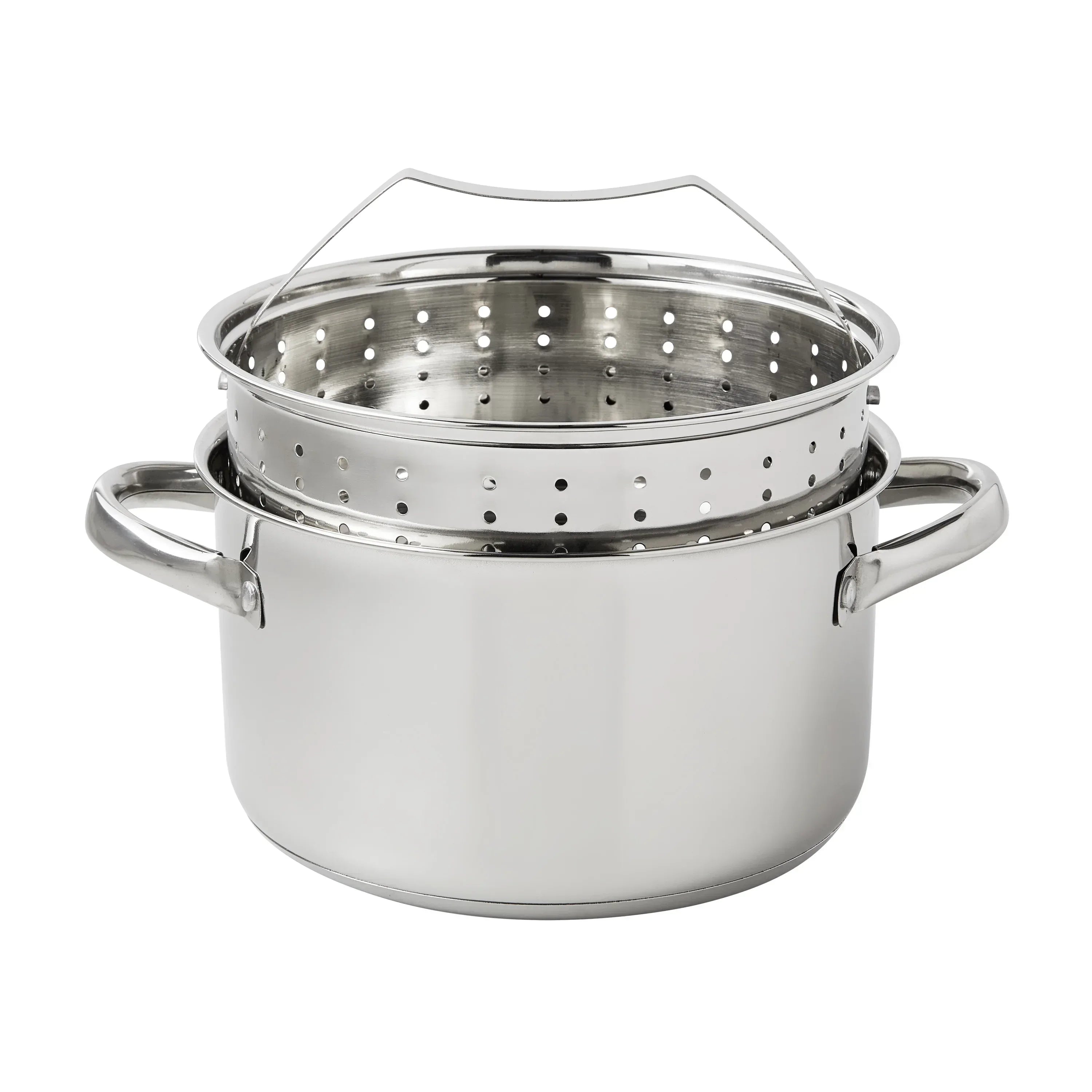 Mainstays Stainless Steel 4-Quart Steamer Pot with Glass Lid, Induction Compatible, Dishwasher Safe, Veggies, Fish