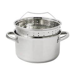 Mainstays Stainless Steel 4-Quart Steamer Pot with Glass Lid, Induction Compatible, Dishwasher Safe, Veggies, Fish