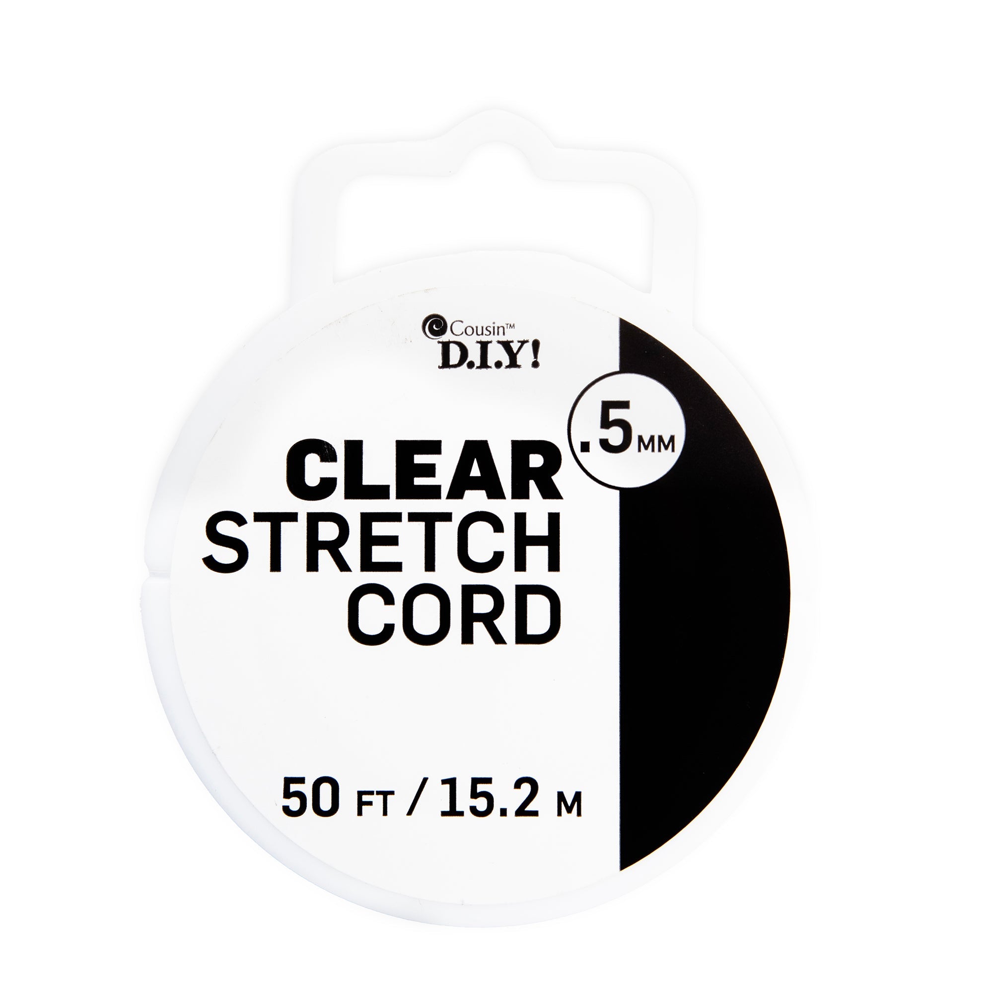 (6 pack) Cousin DIY 0.5 mm Clear Elastic Stretch Cord, 50 ft Roll, Jewelry Making