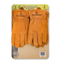 Brown cabretta leather gloves, stitched fingers and cuffs; 2 pairs in card