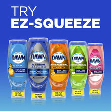 Assorted Dawn EZ-Squeeze dish soap bottles in multiple colors
