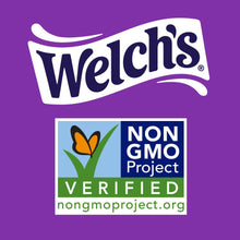 Welch's Non GMO Project Verified seal on purple packaging label