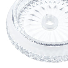 Clear glass lid with textured raised pattern