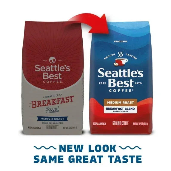 Seattle’s Best Coffee, Breakfast Blend, Medium Roast, Ground Coffee, 100% Arabica, 12 oz