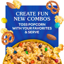 Act II Xtreme Butter popcorn box front with serving bowl and "Create fun new combos" text.