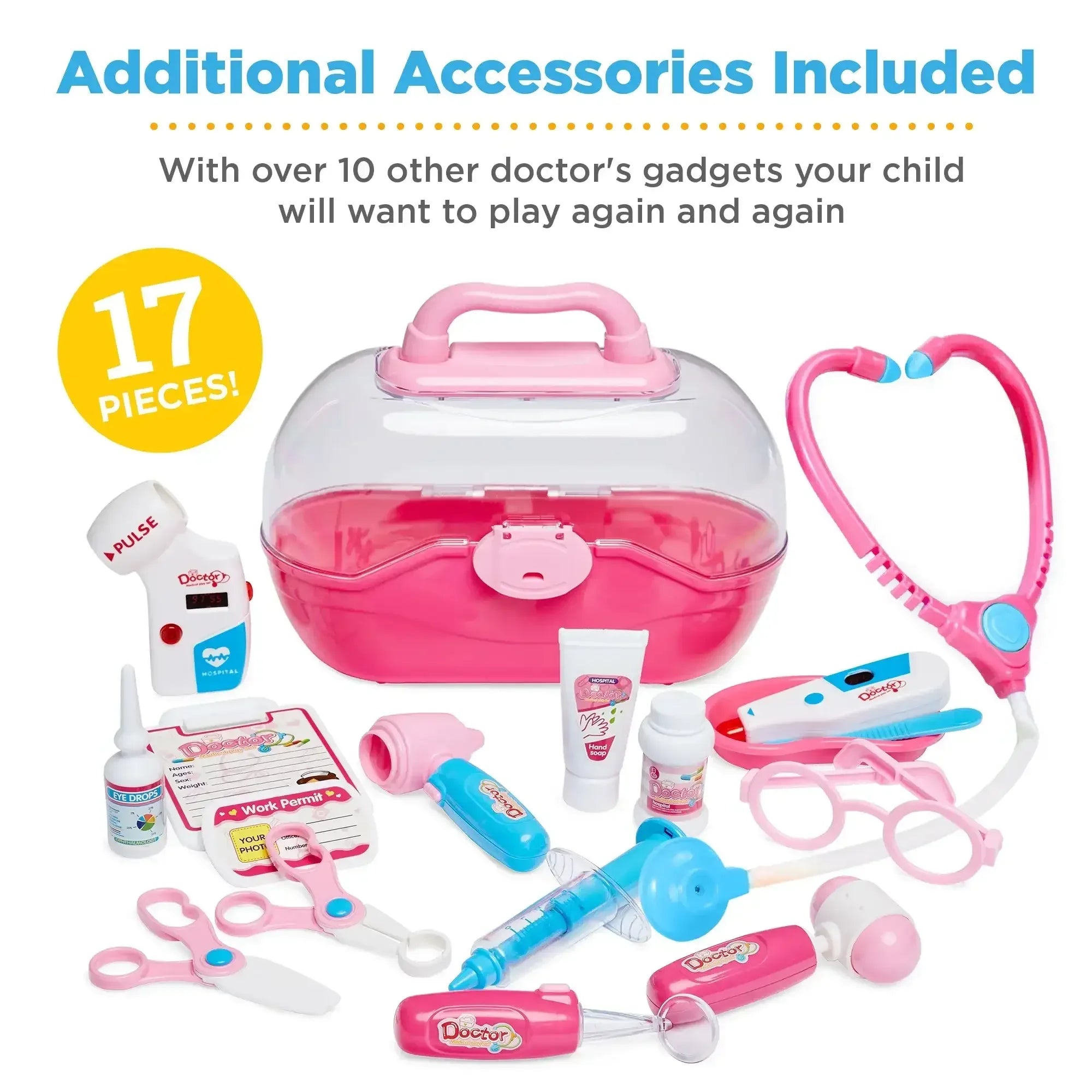 Best Choice Products Play Doctor Kit for Kids, Pretend Medical Station Set with Carrying Case, Mobile Cart - USA MEGA SHOP
