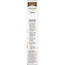 Rice pilaf mix box side panel with microwave directions