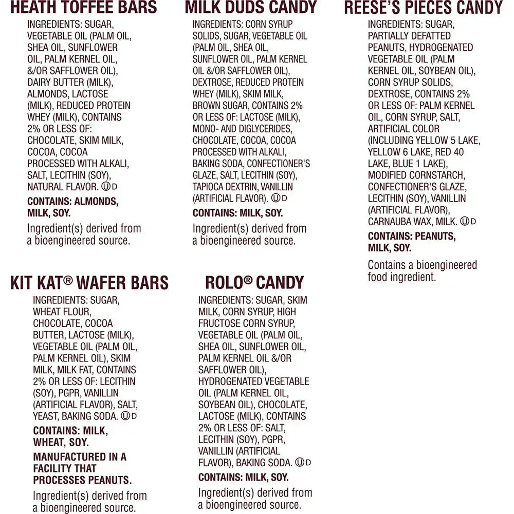 Hershey Assorted Flavored Snack Size Candy, Party Pack 35.04 Oz