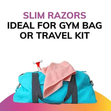 Slim women’s razor with red handle