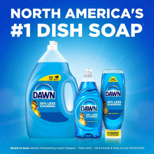 Soap promotional graphic: North America’s #1 dish soap with Dawn bottles
