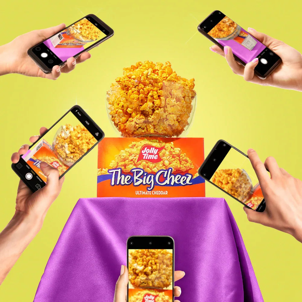 Jolly Time The Big Cheez Ultimate Cheddar Microwave Popcorn, 3 oz, 6 Ct. Gluten-Free, Non-GMO