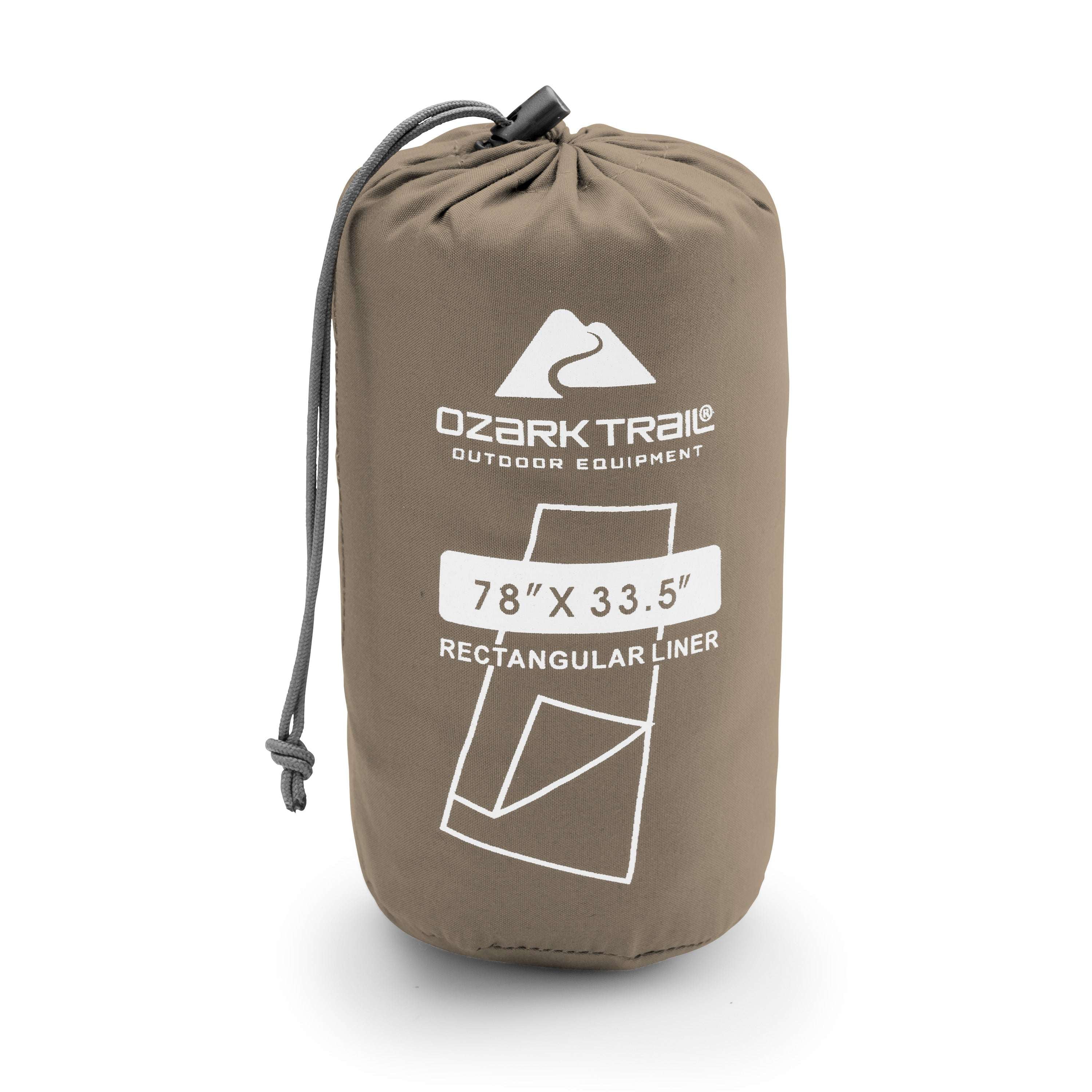 Ozark Trail Breathable Polyester Camping Sleeping Bag Liner Sheet, Beige