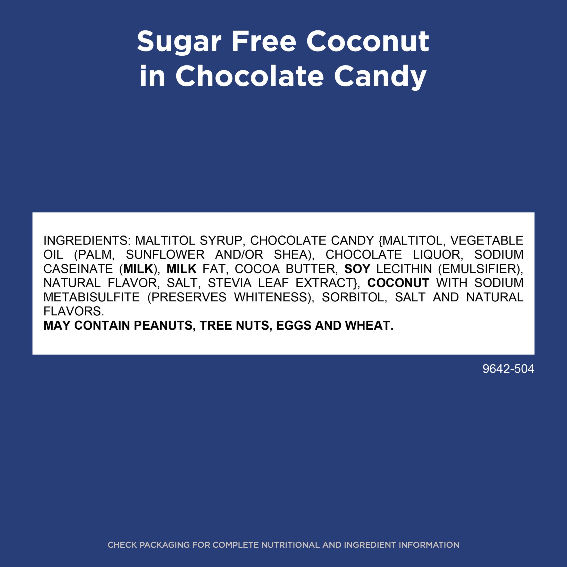 RUSSELL STOVER Sugar Free Coconut in Chocolate Candy, 10 oz. bag