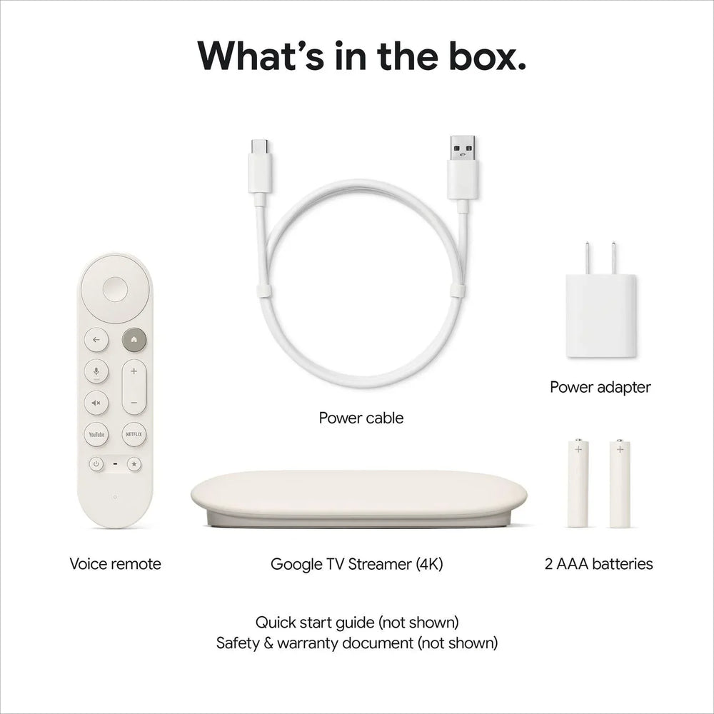 Google TV Streamer 4K - Fast Streaming Entertainment on Your TV with Voice Search Remote - Watch Movies, Shows, Live TV, and Netflix in 4K HDR - Smart Home Control - 32 GB of Storage - Haze - USA MEGA SHOP