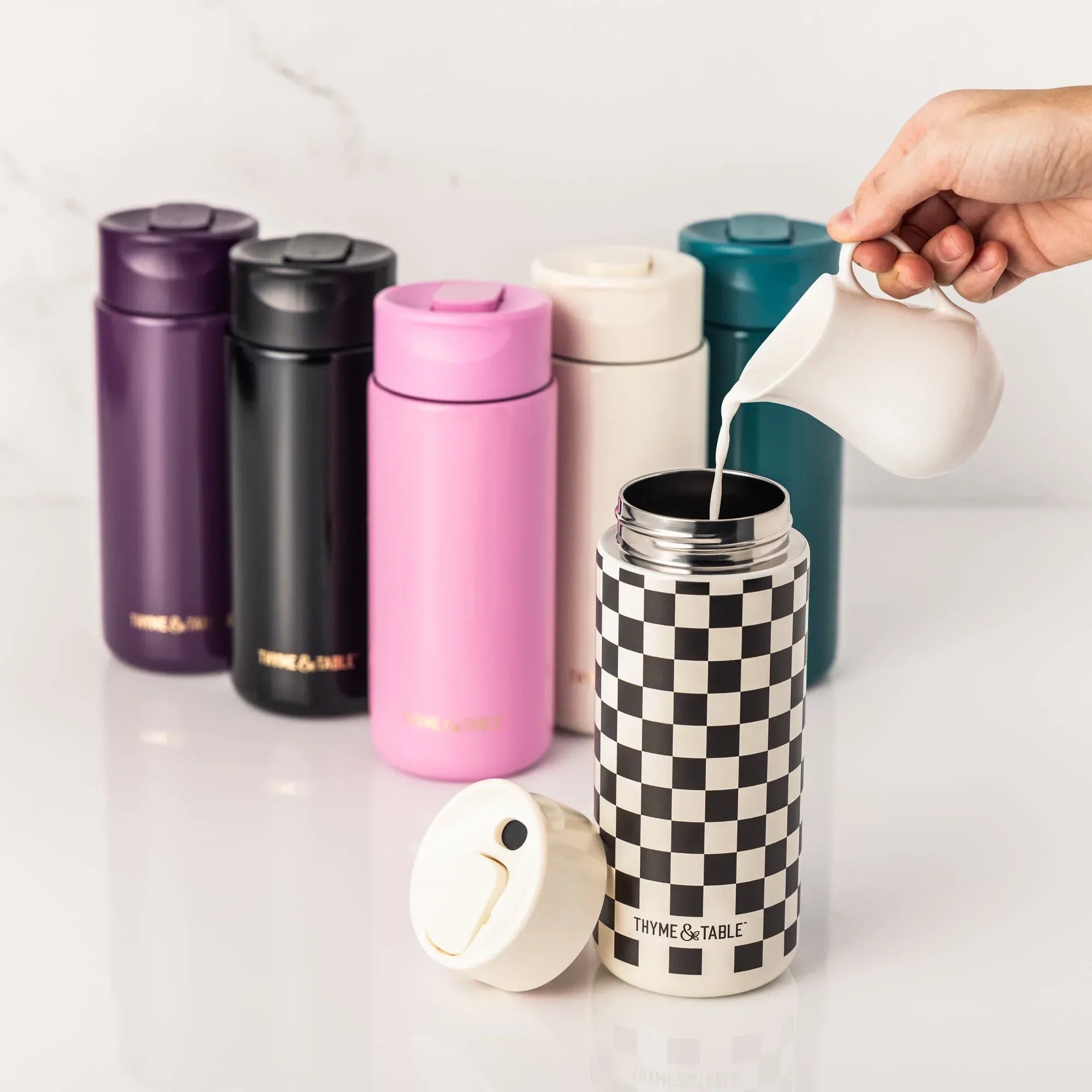Thyme & Table 22 fl oz Stainless Steel Coffee Tumbler, Teal