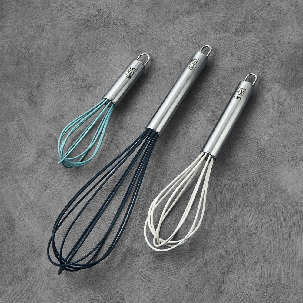 Thyme & Table 3-Piece Silicone Whisk Set, Multi Size - USA MEGA SHOP