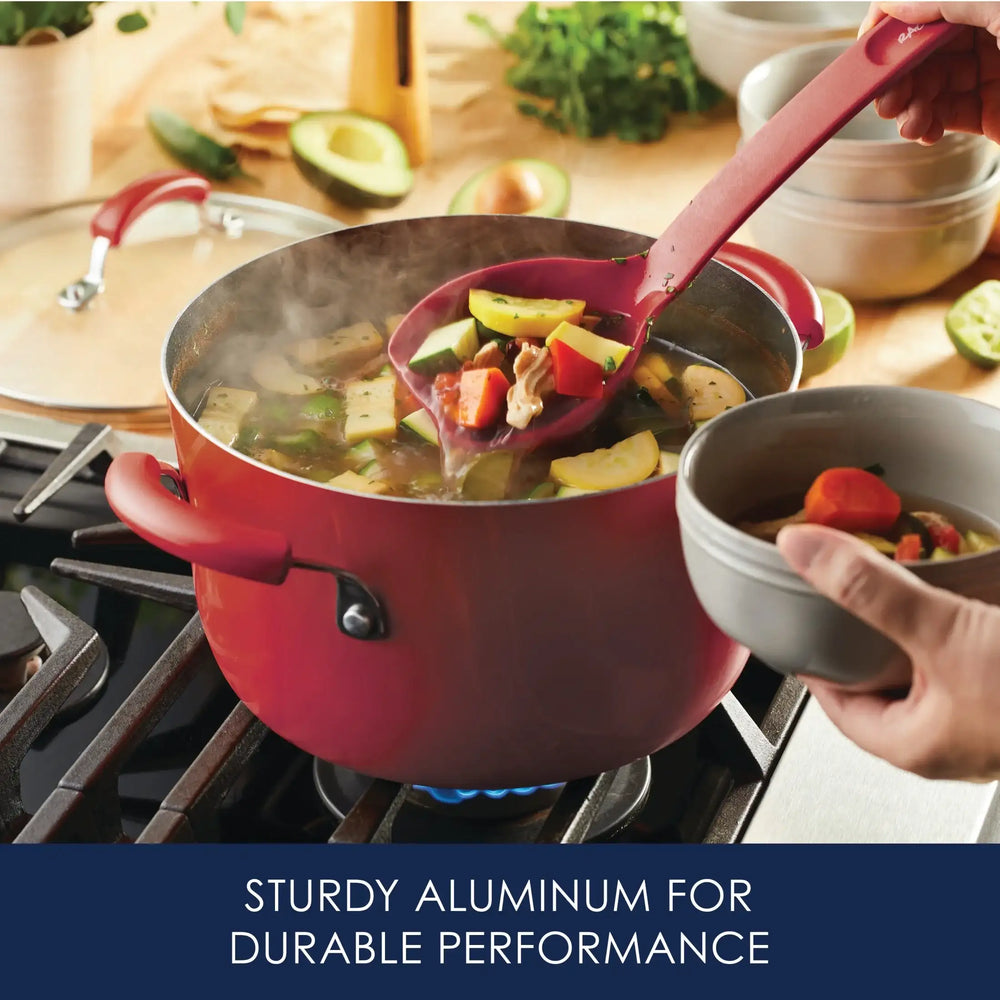 Rachael Ray 15 Piece Hard Enamel Nonstick Pots and Pans Set