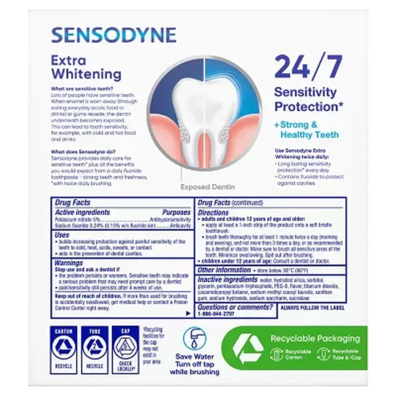 Sensodyne Extra Whitening Toothpaste (6.5 Oz., 4 Pk.)