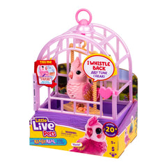 Little Live Pets - Lil' Bird & Bird Cage Rosie, 20 + Sounds, and Reacts to Touch, Ages 5+