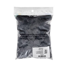 Bag of black craft pom poms, 80-piece set