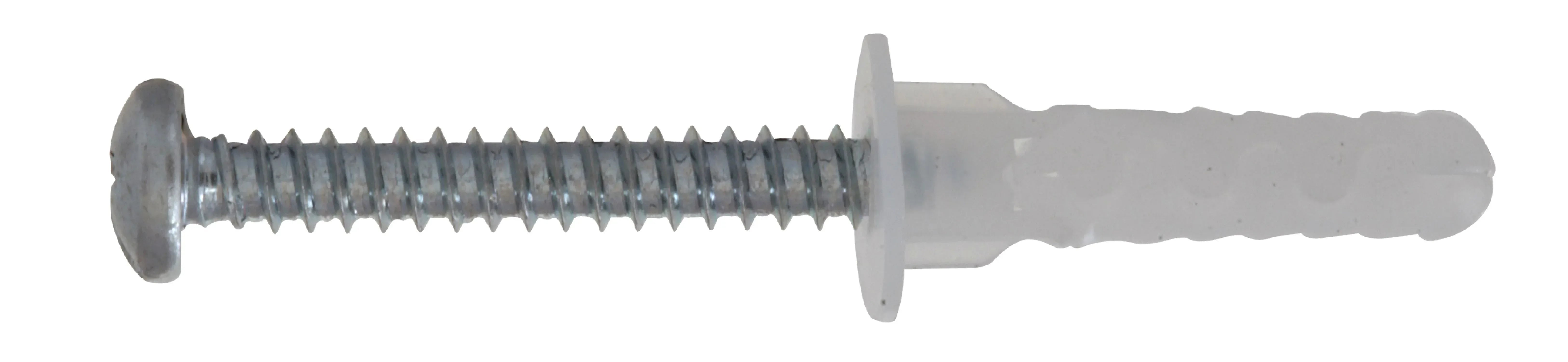 Hillman Caiman Multi-material Wall Anchors, #8-14, Nylon and Steel, 40 lb., White, 4 sets