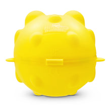 Reusable self-sealing animal balloon toy, yellow, with tabs and seal clip