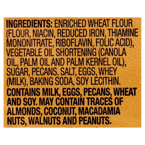 Great Value Pecan Shortbread Cookies, 11.3 oz