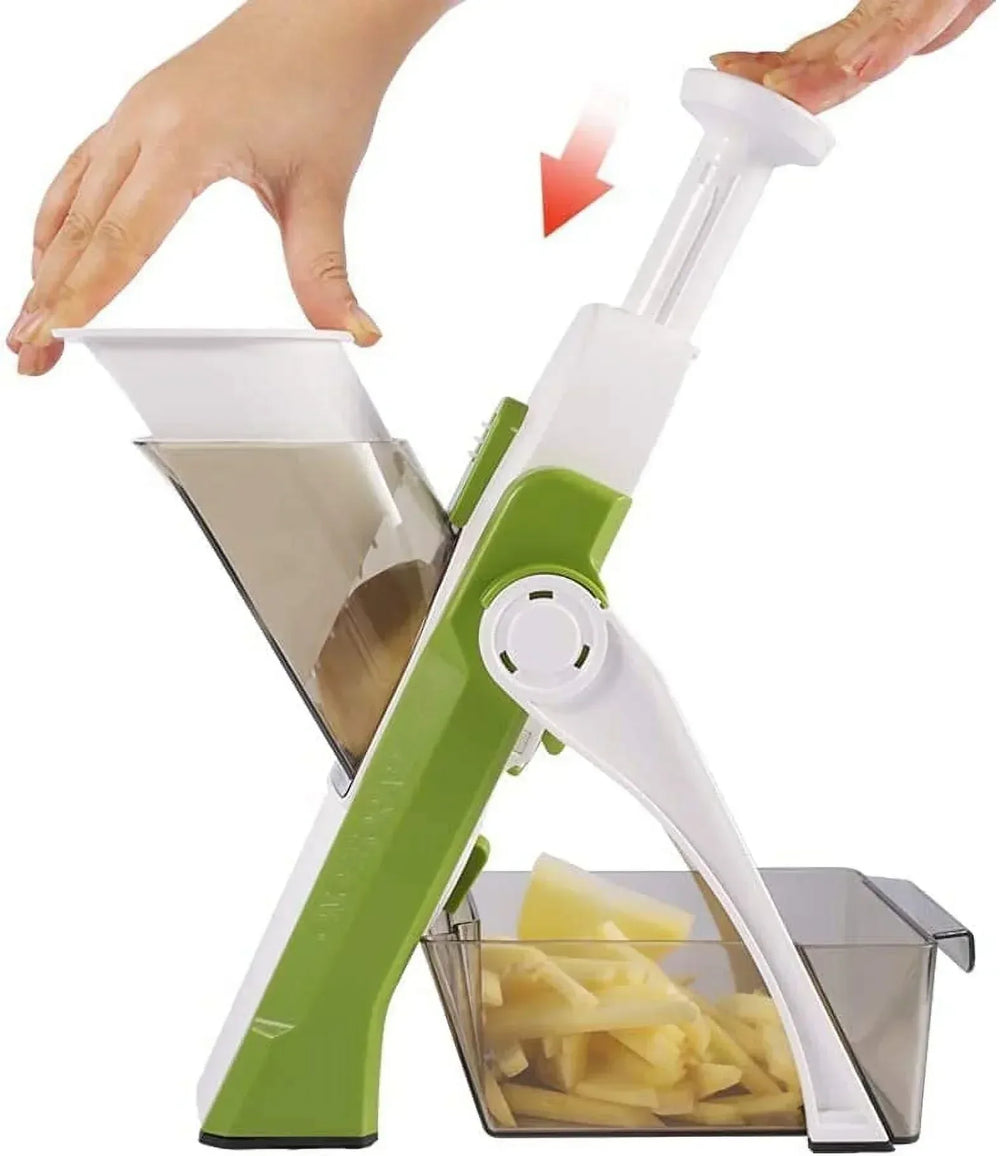 Mandoline Slicer for Vegetables Fruits, Adjustable Thickness Stainless Steel Food Cutter & Chopper, Safe and Quick Meal Preparation - USA MEGA SHOP