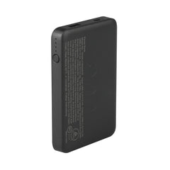 onn 5000mAh Portable Power Bank with USB-C and USB-A ports, Compact Size, LED Indicator Lights, Black - Compatible with iPhone, iPad, AirPods, Samsung Galaxy, Note, Pixel & More