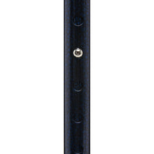 Textured cane shaft with small metal adjustment fastener