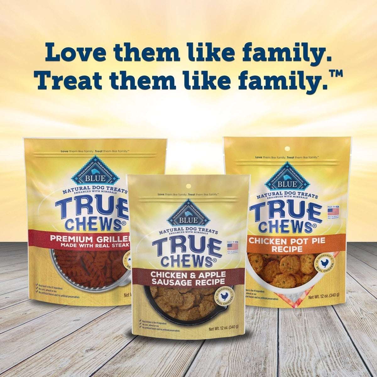 Blue Buffalo True Chews Natural Chicken & Bacon Dog Treats, 44-oz bundle