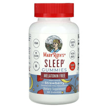MaryRuth's Sleep Gummies bottle with red cap, Strawberry, melatonin free