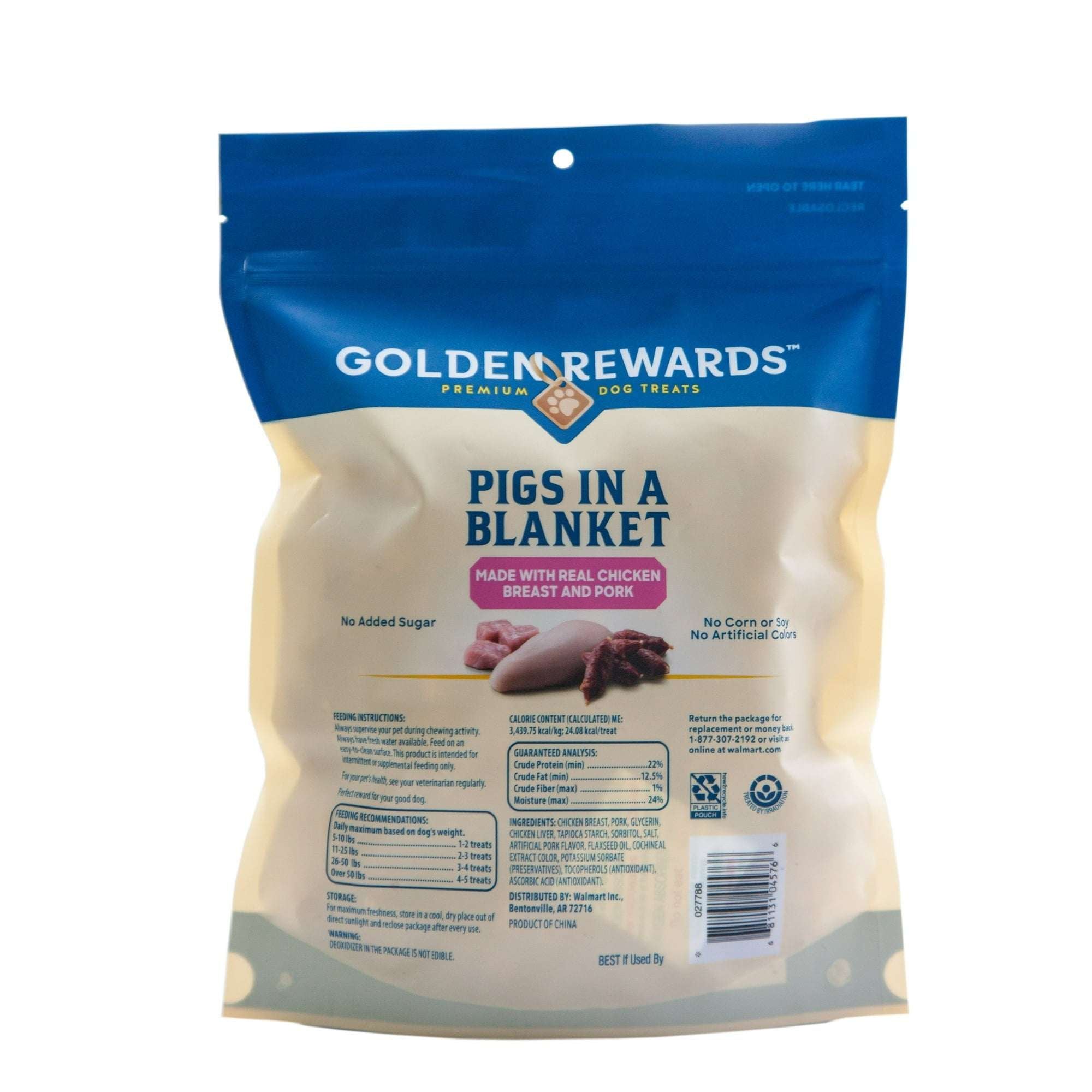Golden Rewards Air- Dried Jerky Treats Pigs in a Blanket for Dogs, 16 oz