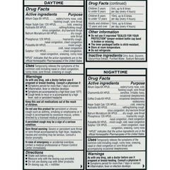 Equate Children’s Dye-Free Homeopathic Daytime & Nighttime Cold & Cough Liquid Combo Pack, 8 fl oz (2×4 fl oz)