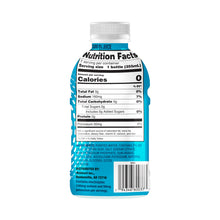Sport Zero hydration beverage bottle, blue back with nutrition facts and ingredients