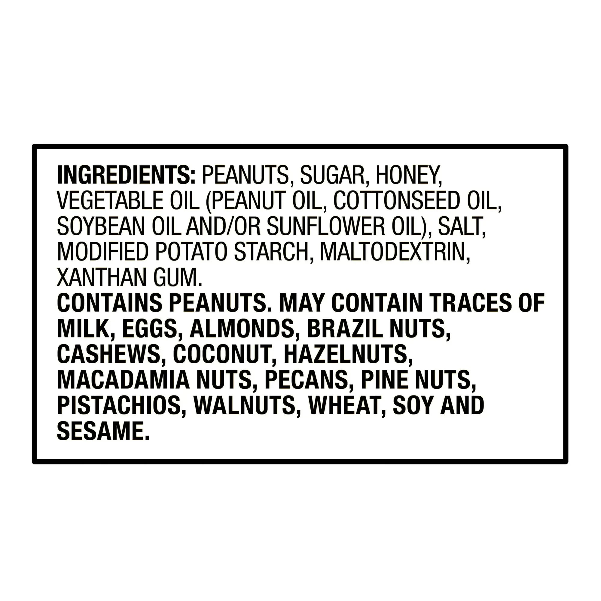 Great Value Honey Roasted Peanuts, 1 oz, 12 Count