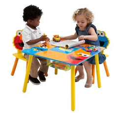 Delta Children Sesame Street Table and Chair Set with Storage