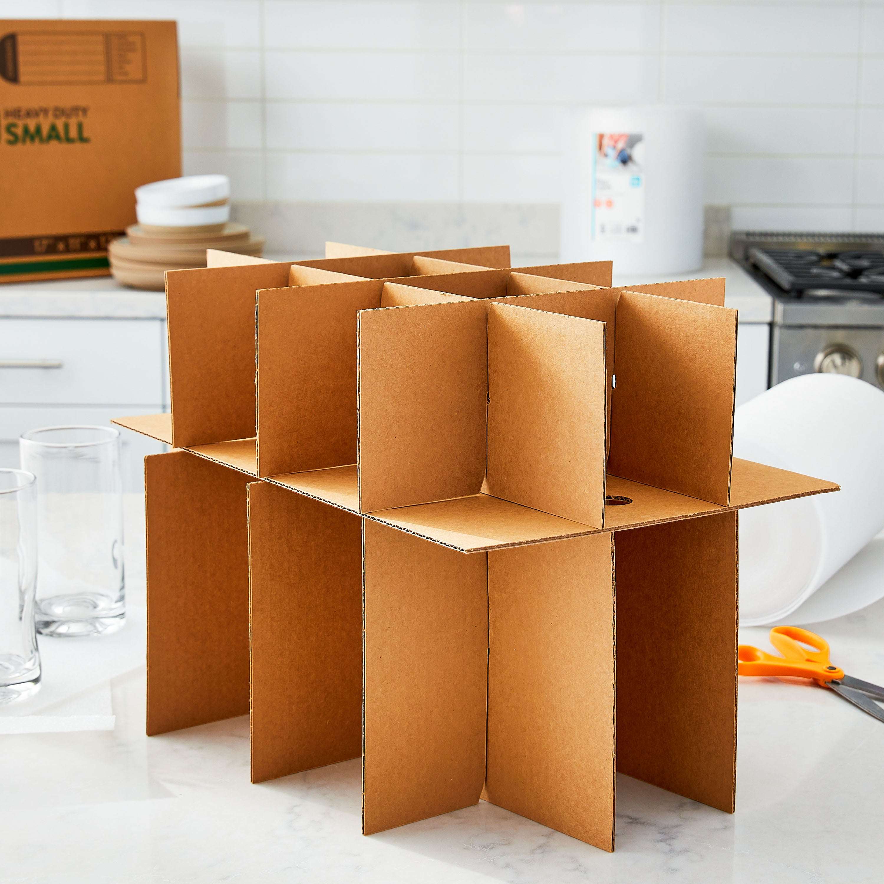 Pen+Gear Glass Packing Kit with Partitions, Fits Small Box (17"11"12.25")