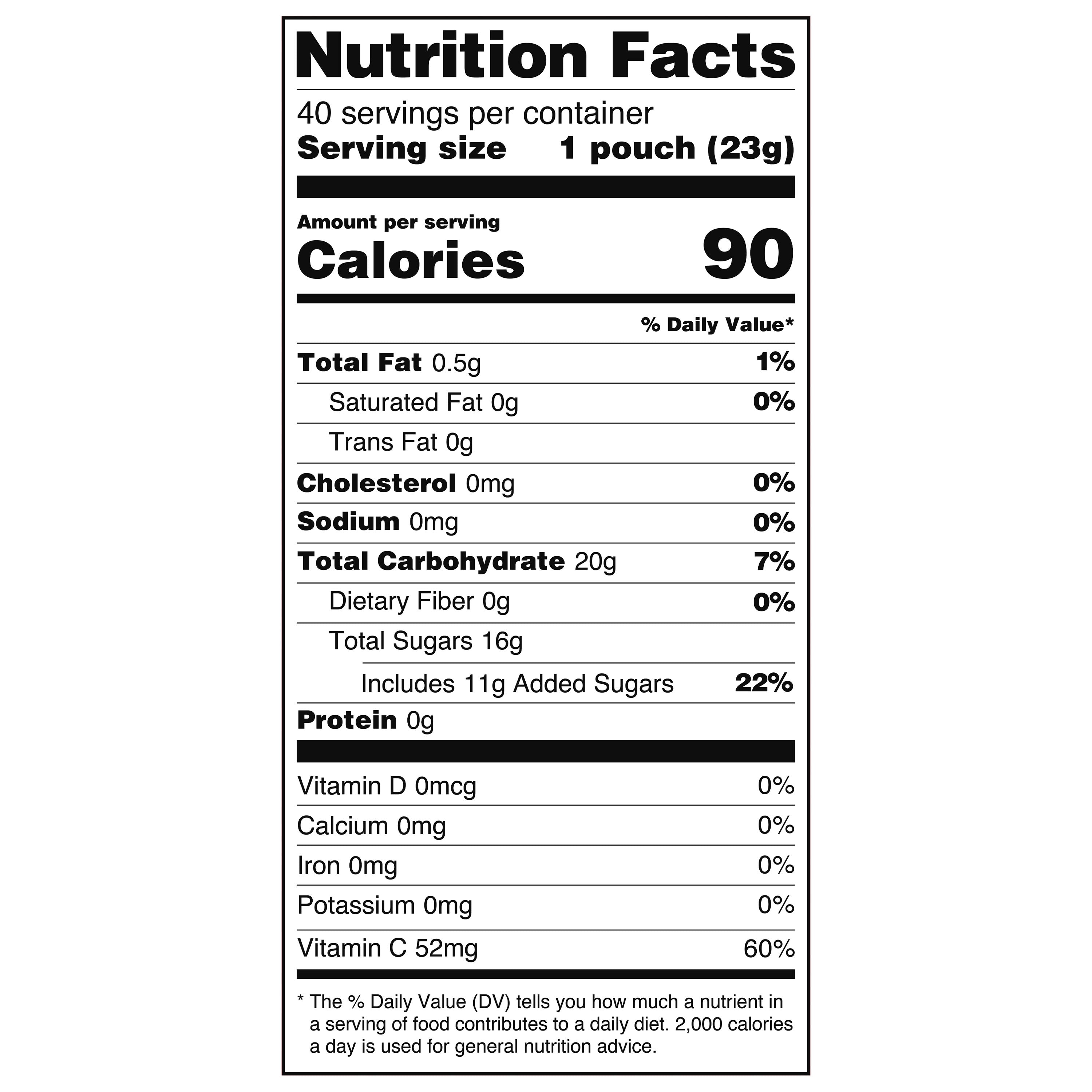 Great Value Fruit Smiles Snacks, Original Flavor, 40 Count