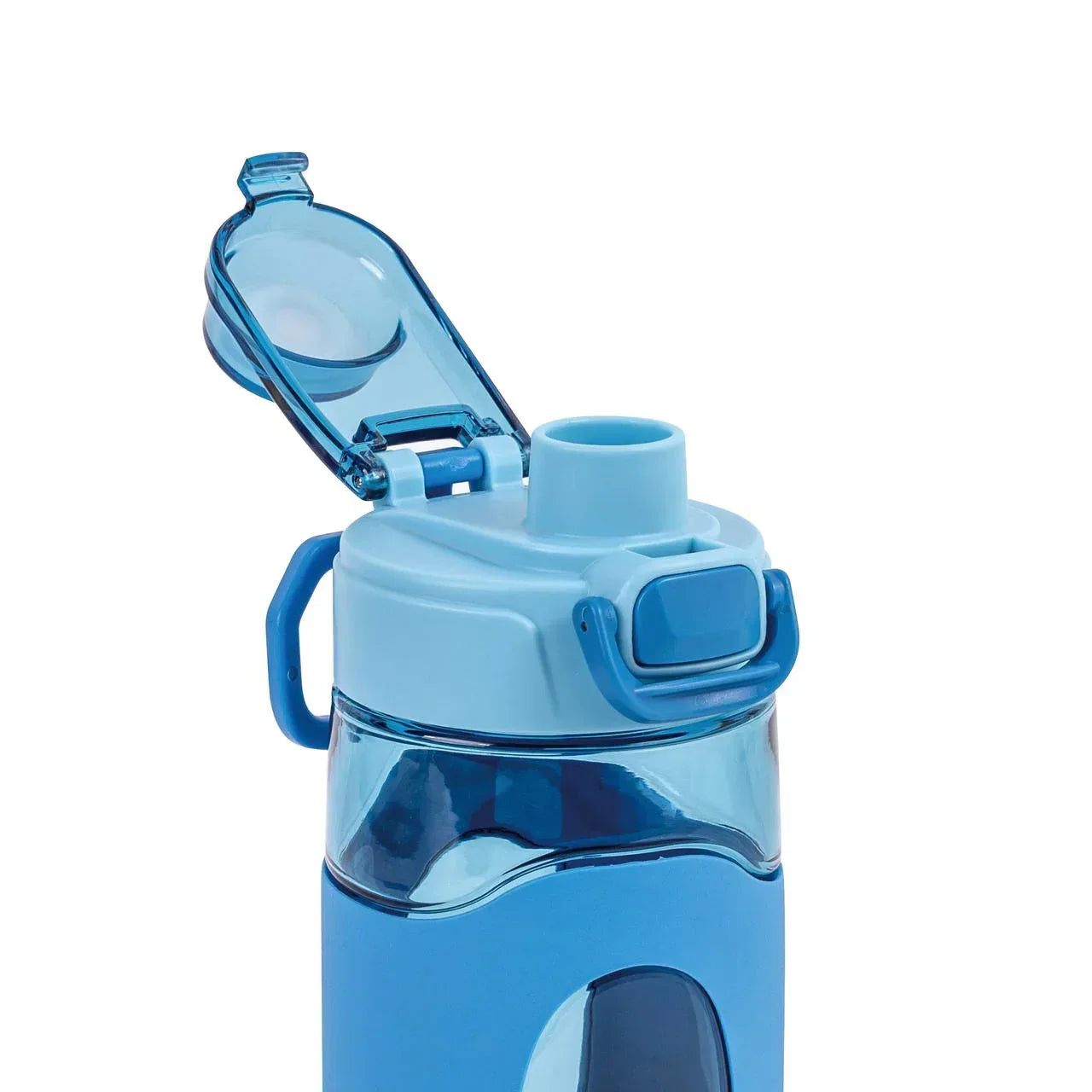 Your Zone 16 Fluid Ounces Water Bottle, Blue, Tritan, Silicone Sleeve, No Straw, Reuseable